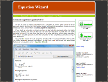 Tablet Screenshot of equationwizard.com